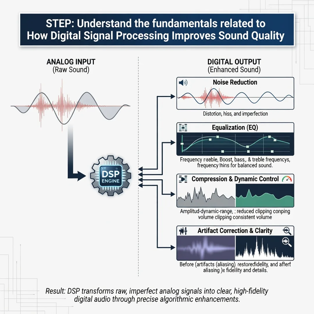 Step 1: Illustration for step: Understand the fundamentals related to How Digital Signal Processing Improves