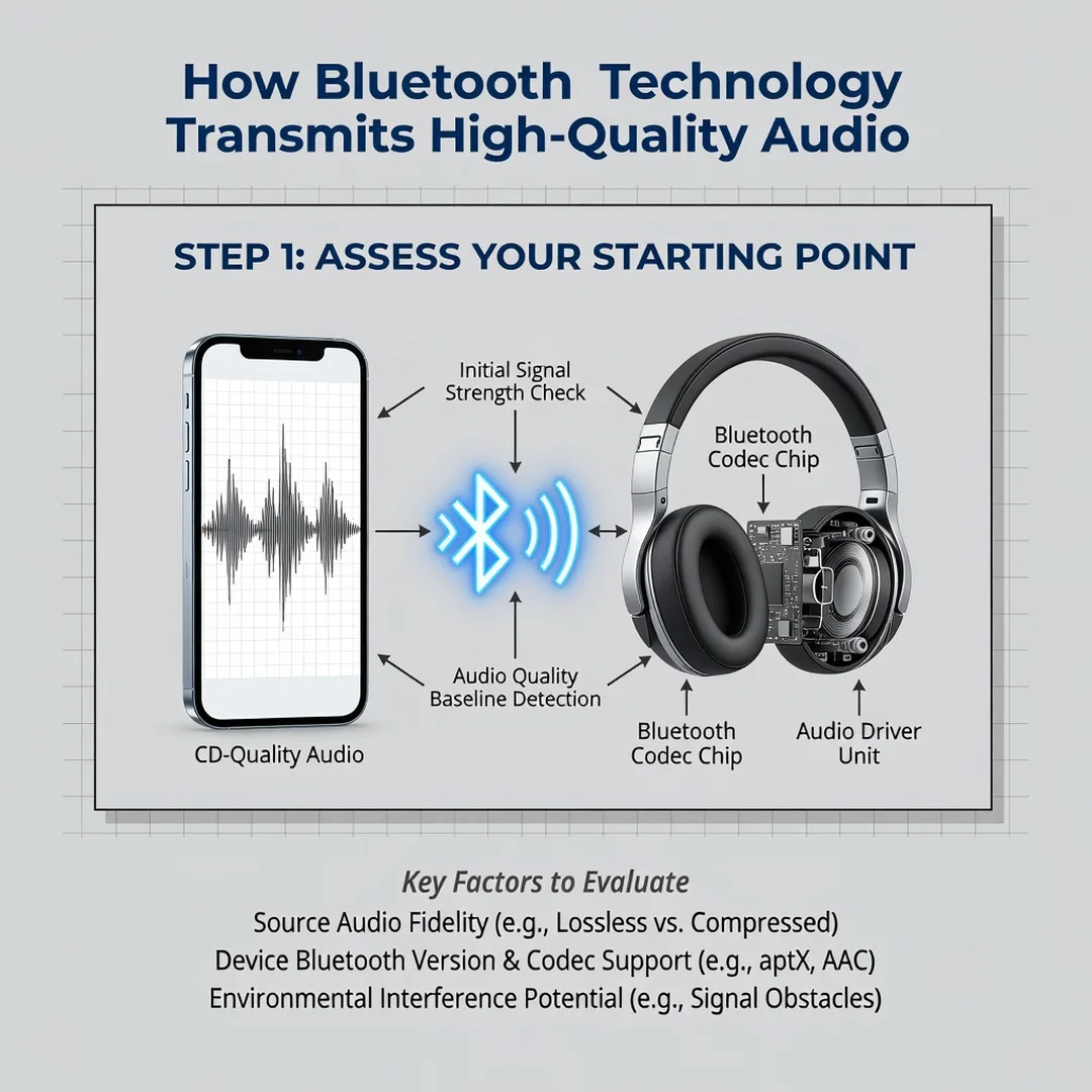 Step 2: Illustration for step: Assess your starting point related to How Bluetooth Technology Transmits High