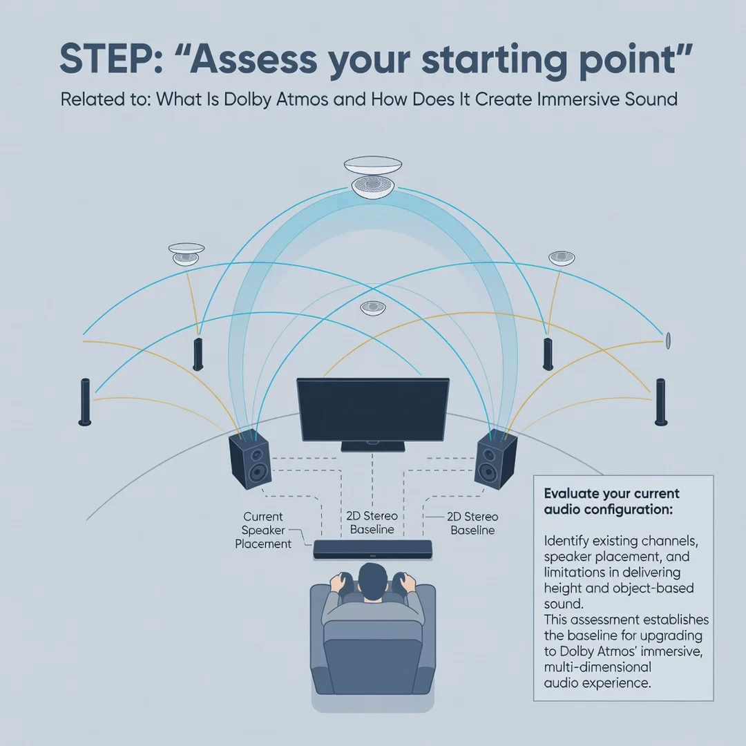 Step 2: Illustration for step: Assess your starting point related to What Is Dolby Atmos and How Does It Cre