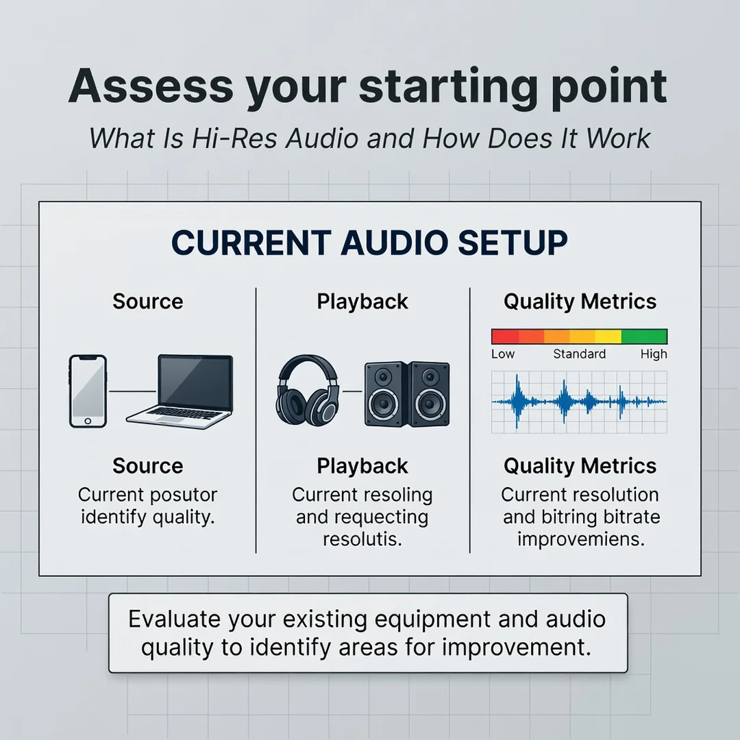 Step 2: Illustration for step: Assess your starting point related to What Is Hi-Res Audio and How Does It Wo
