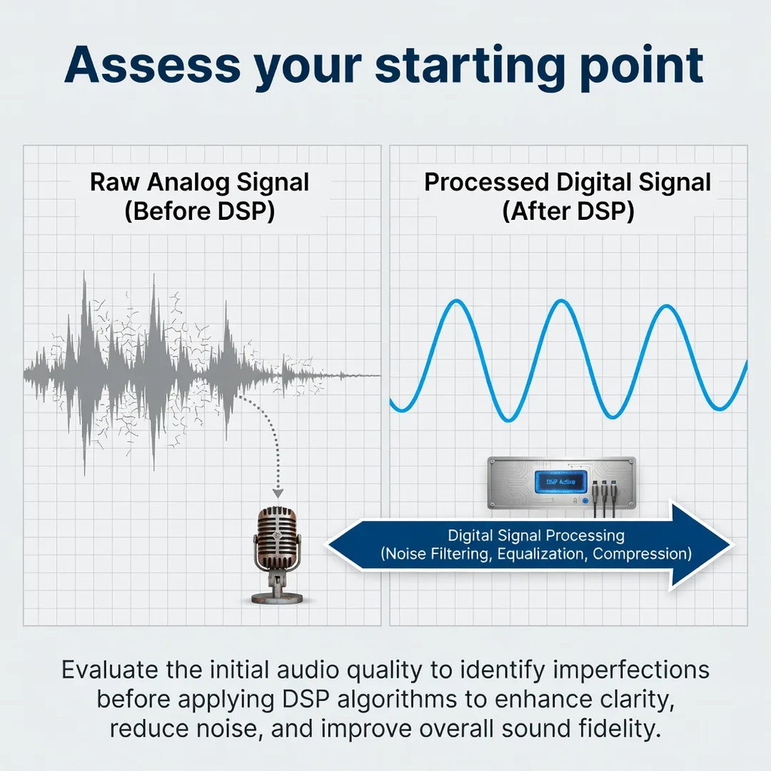 Step 2: Illustration for step: Assess your starting point related to How Digital Signal Processing Improves 