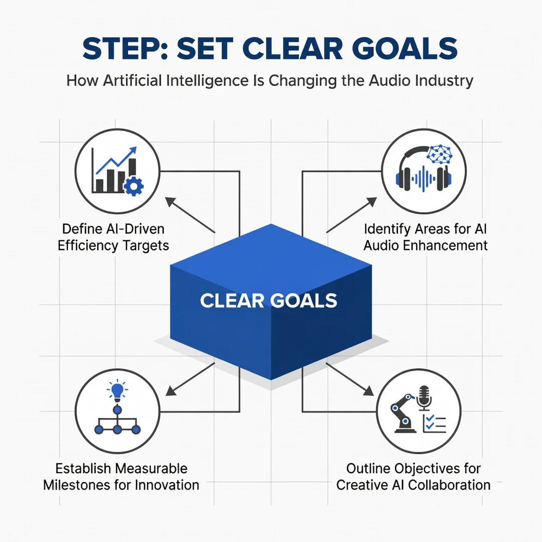 Step 3: Illustration for step: Set clear goals related to How Artificial Intelligence Is Changing the Audio