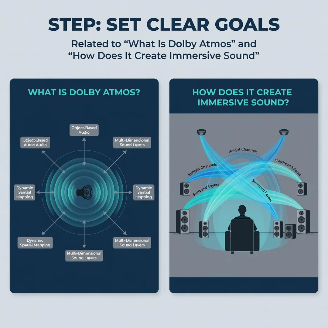 Step 3: Illustration for step: Set clear goals related to What Is Dolby Atmos and How Does It Create Immersi