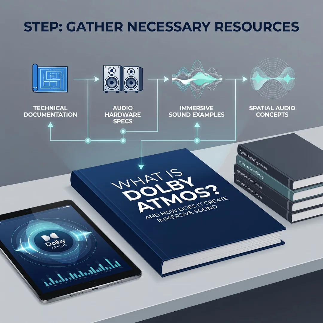 Step 4: Illustration for step: Gather necessary resources related to What Is Dolby Atmos and How Does It Cre