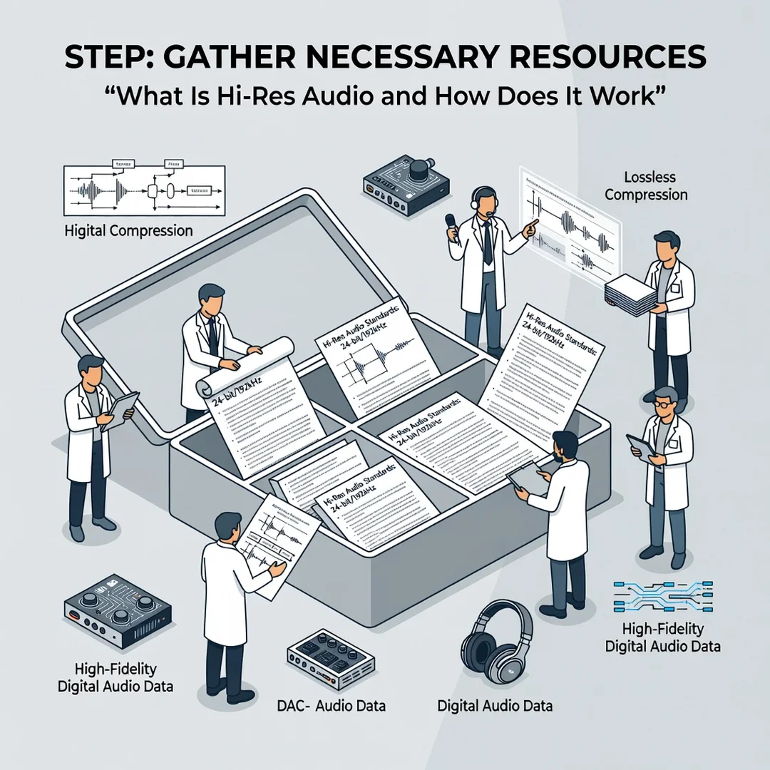 Step 4: Illustration for step: Gather necessary resources related to What Is Hi-Res Audio and How Does It Wo