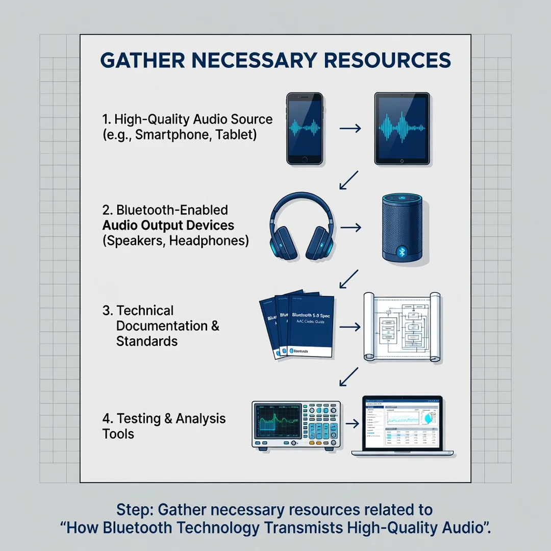 Step 4: Illustration for step: Gather necessary resources related to How Bluetooth Technology Transmits High
