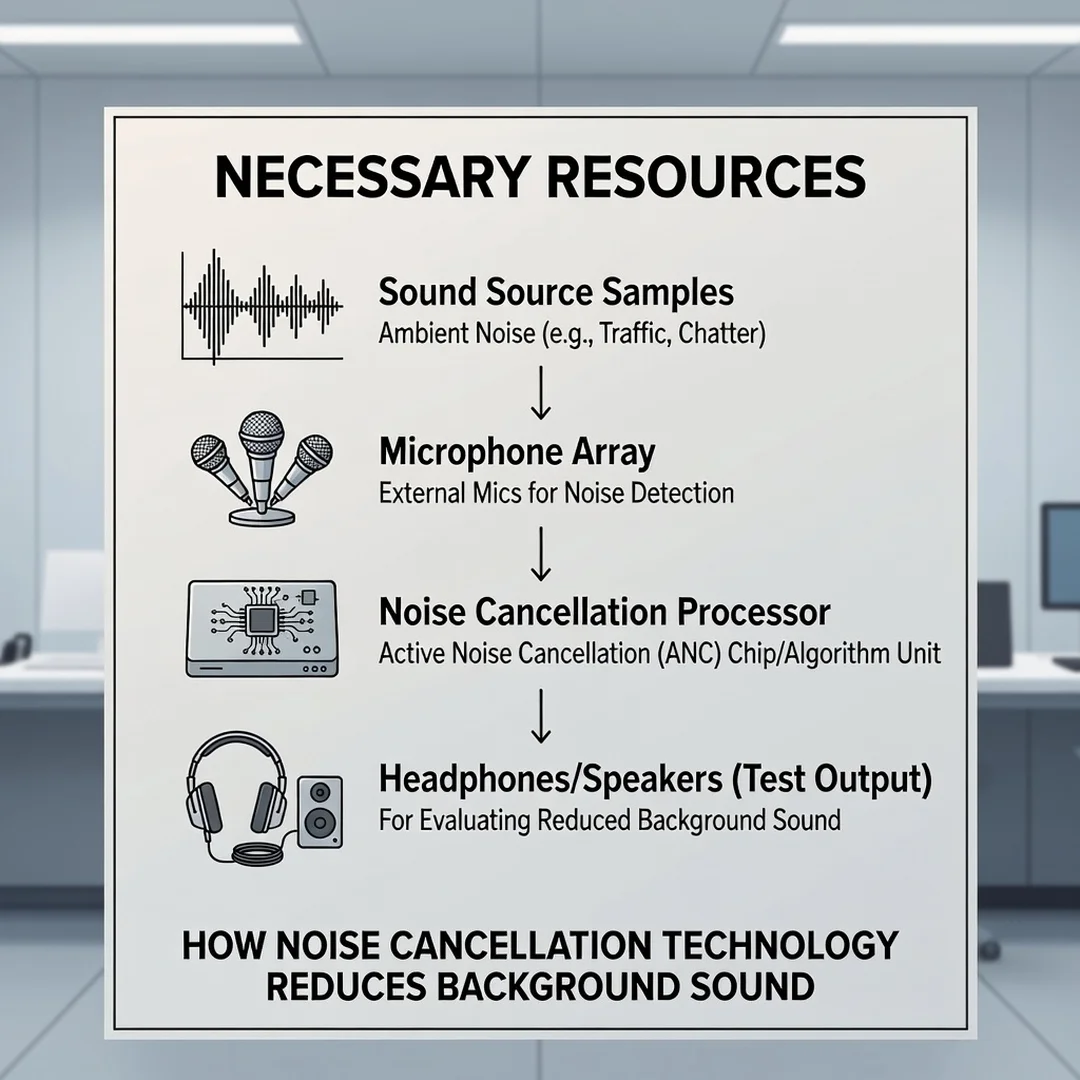 Step 4: Illustration for step: Gather necessary resources related to How Noise Cancellation Technology Reduc