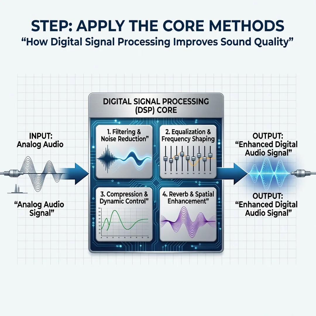 Step 5: Illustration for step: Apply the core methods related to How Digital Signal Processing Improves Soun