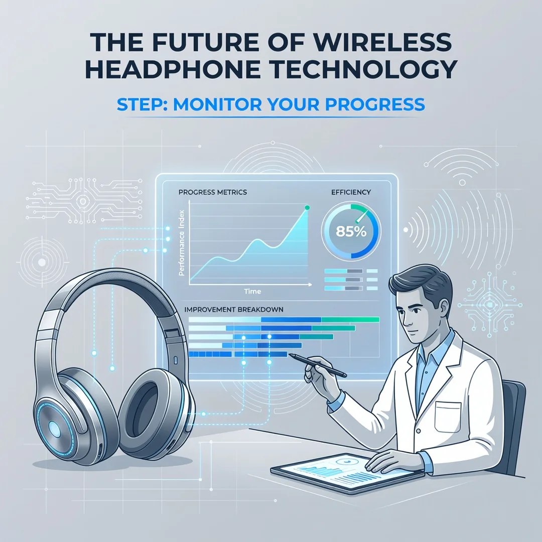 Step 6: Illustration for step: Monitor your progress related to The Future of Wireless Headphone Technology,