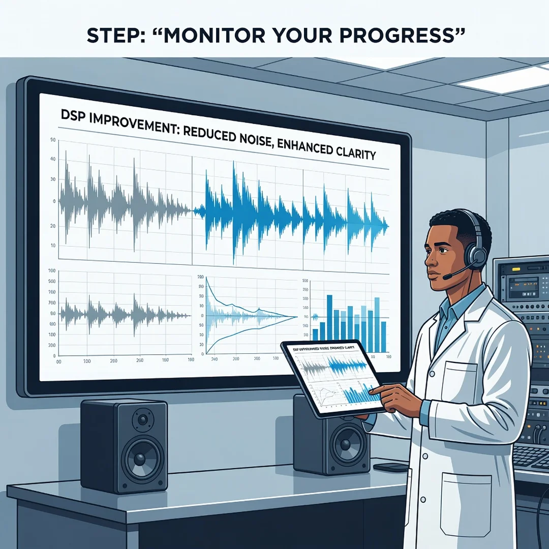 Step 6: Illustration for step: Monitor your progress related to How Digital Signal Processing Improves Sound