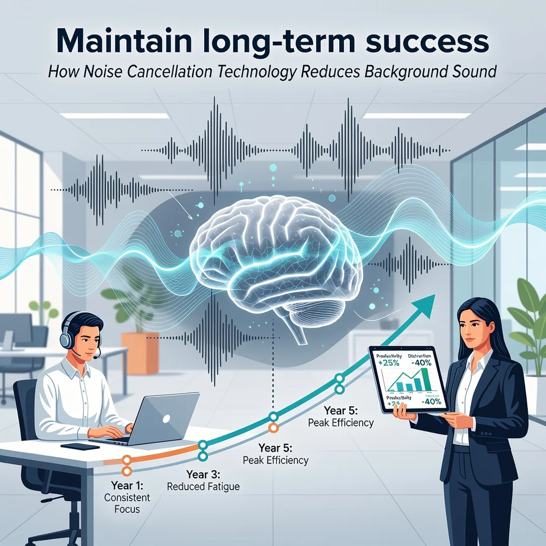 Step 8: Illustration for step: Maintain long-term success related to How Noise Cancellation Technology Reduc