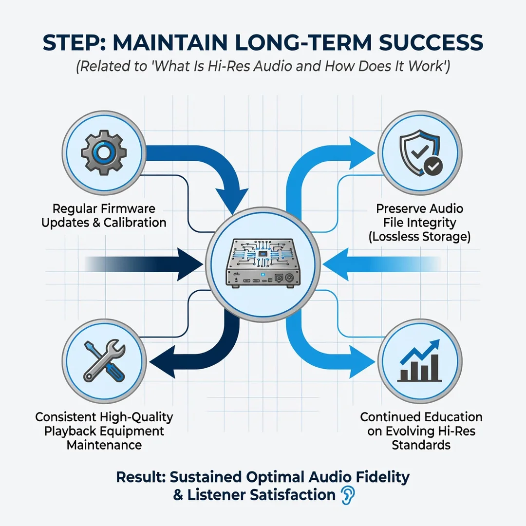 Step 8: Illustration for step: Maintain long-term success related to What Is Hi-Res Audio and How Does It Wo